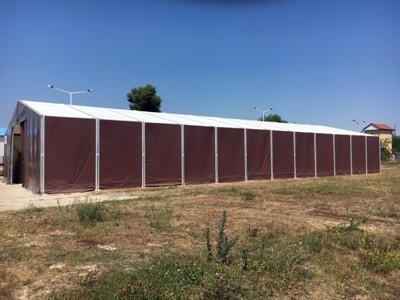 Raktársátor 12,5 méter széles